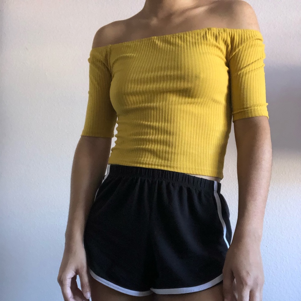 Mustard crop top